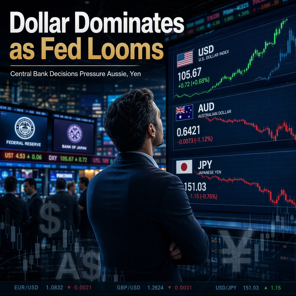 US Dollar Strengthens as Fed Rate Hike Bets Pressure Australian Dollar and Japanese Yen