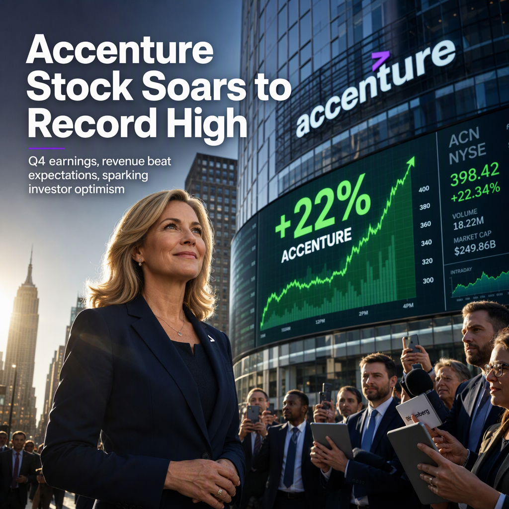 Accenture Shares Soar Over 22% After Q4 Earnings and Revenue Beat Expectations
