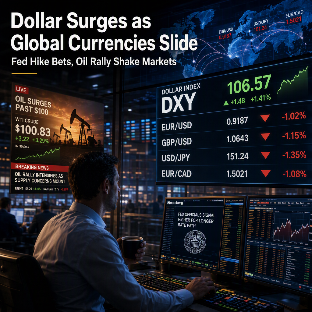 Global Currencies Weaken Against US Dollar as Fed Rate Hike Bets and Oil Surge Dominate Markets
