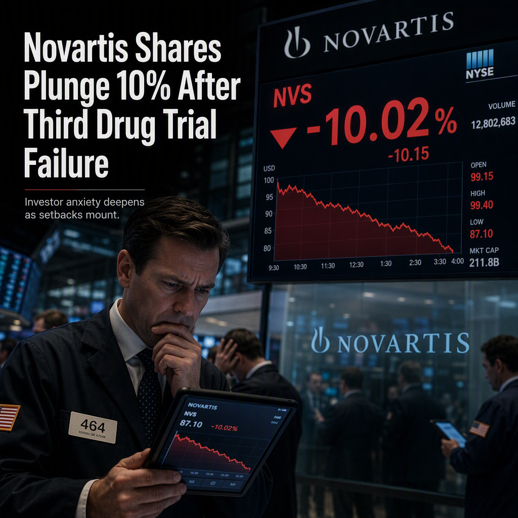 Novartis Shares Plunge 10% After Third Consecutive Drug Trial Failure