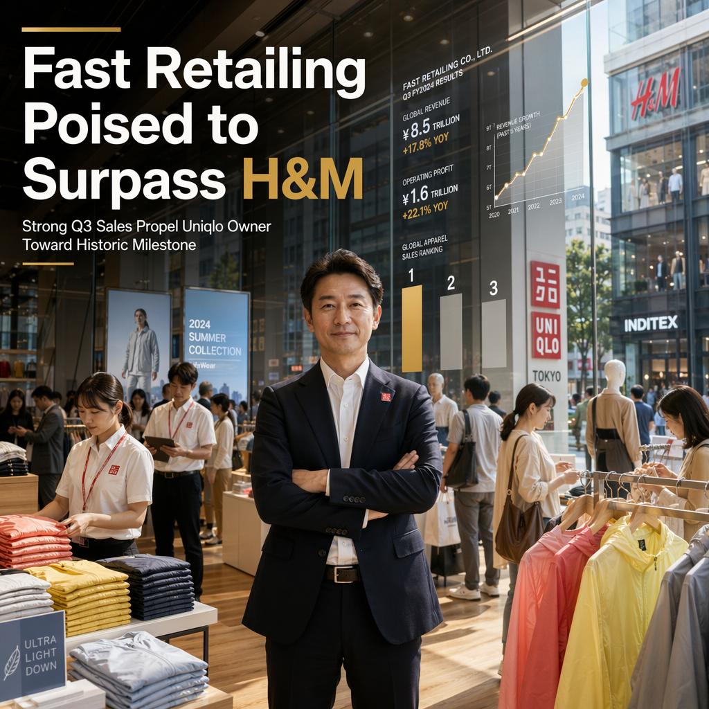Fast Retailing Set to Surpass H&M After Robust Q3 Sales and Upward Forecast Revision