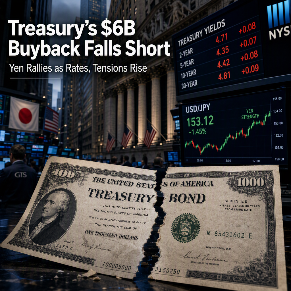 US Treasury’s $6 Billion Bond Buyback Fails to Halt Rising Yields; Yen Strengthens Ahead of BoJ Decision