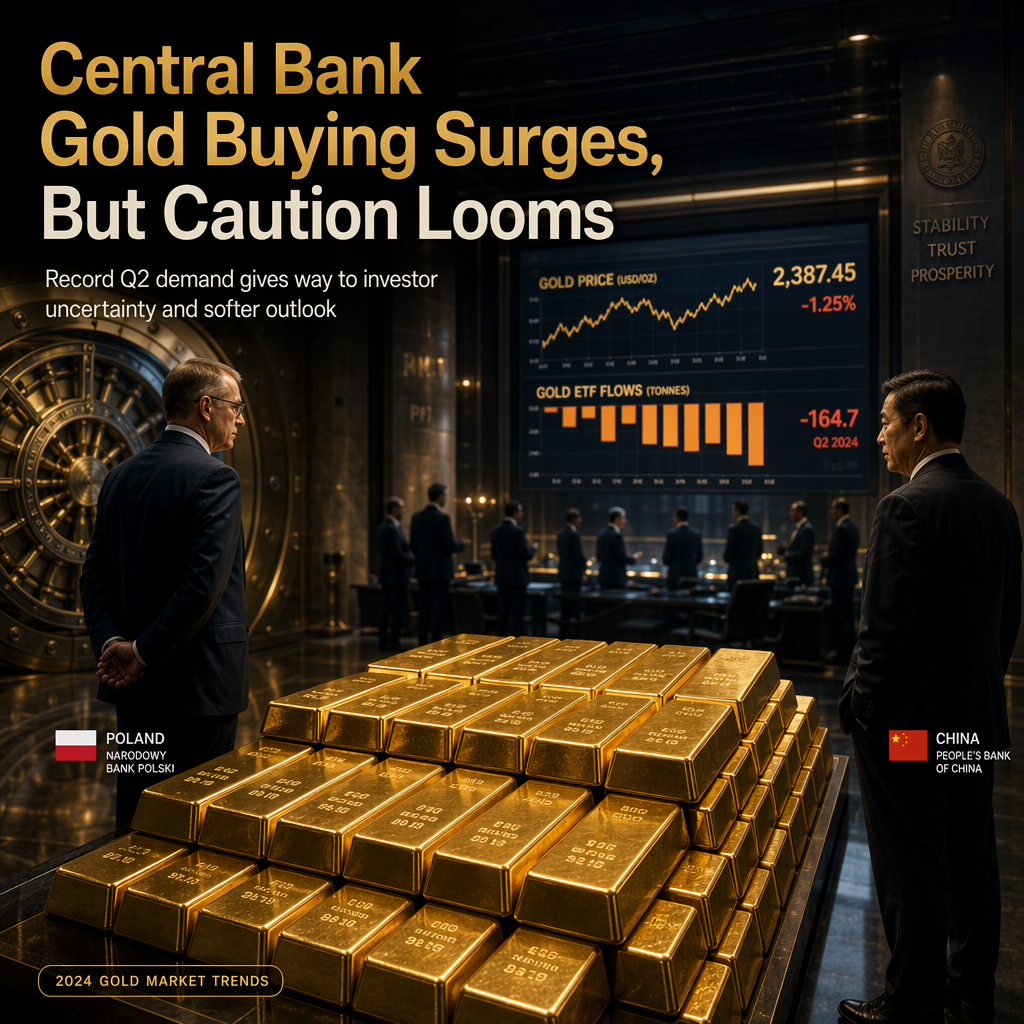 Central Bank Gold Buying Hits Record in Q2, But Outlook Turns Cautious Amid Weak Investor Confidence