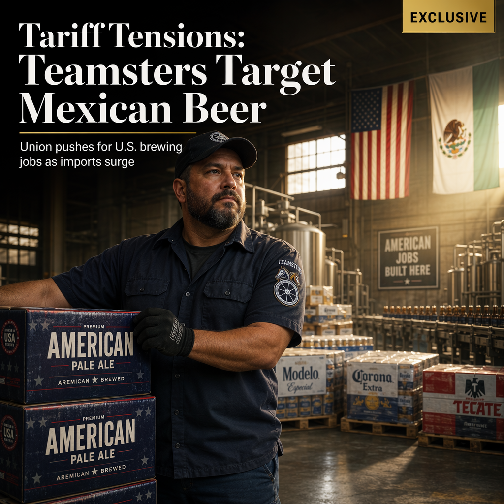 Teamsters Urge Tariffs on Mexican Beer to Boost U.S. Brewing Jobs