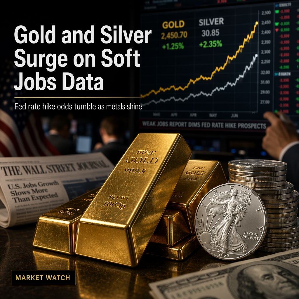 Gold and Silver Surge as Weak US Jobs Data Dims Fed Rate Hike Prospects