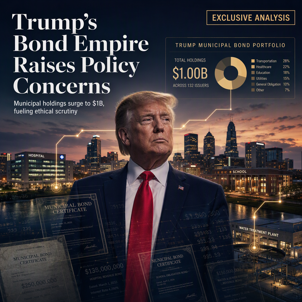 Trump's Municipal Bond Holdings Surge to Up to $1 Billion, Raising Overlap Concerns with Federal Policy