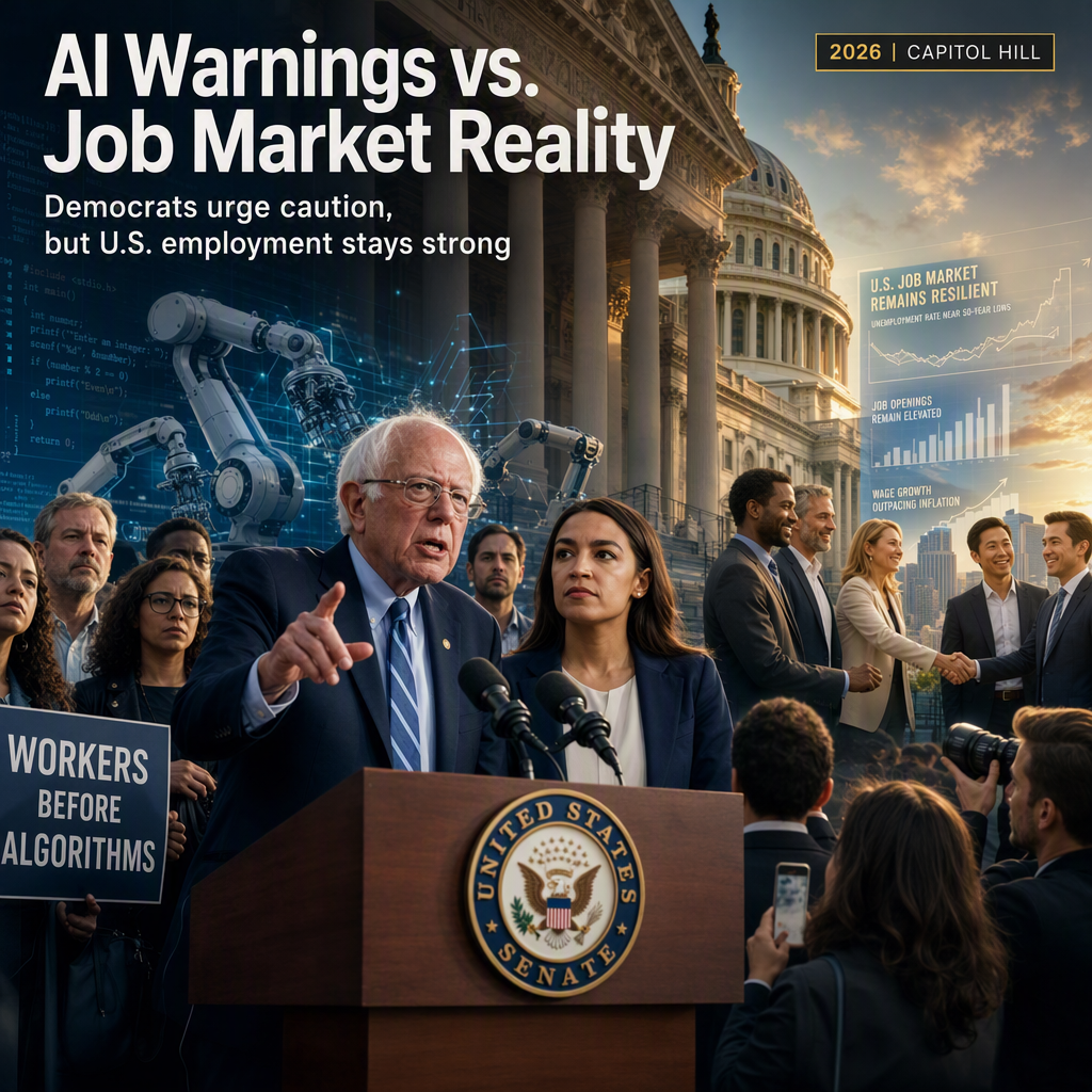 Democrats Warn of AI-Driven Job Losses, But U.S. Labor Market Remains Resilient