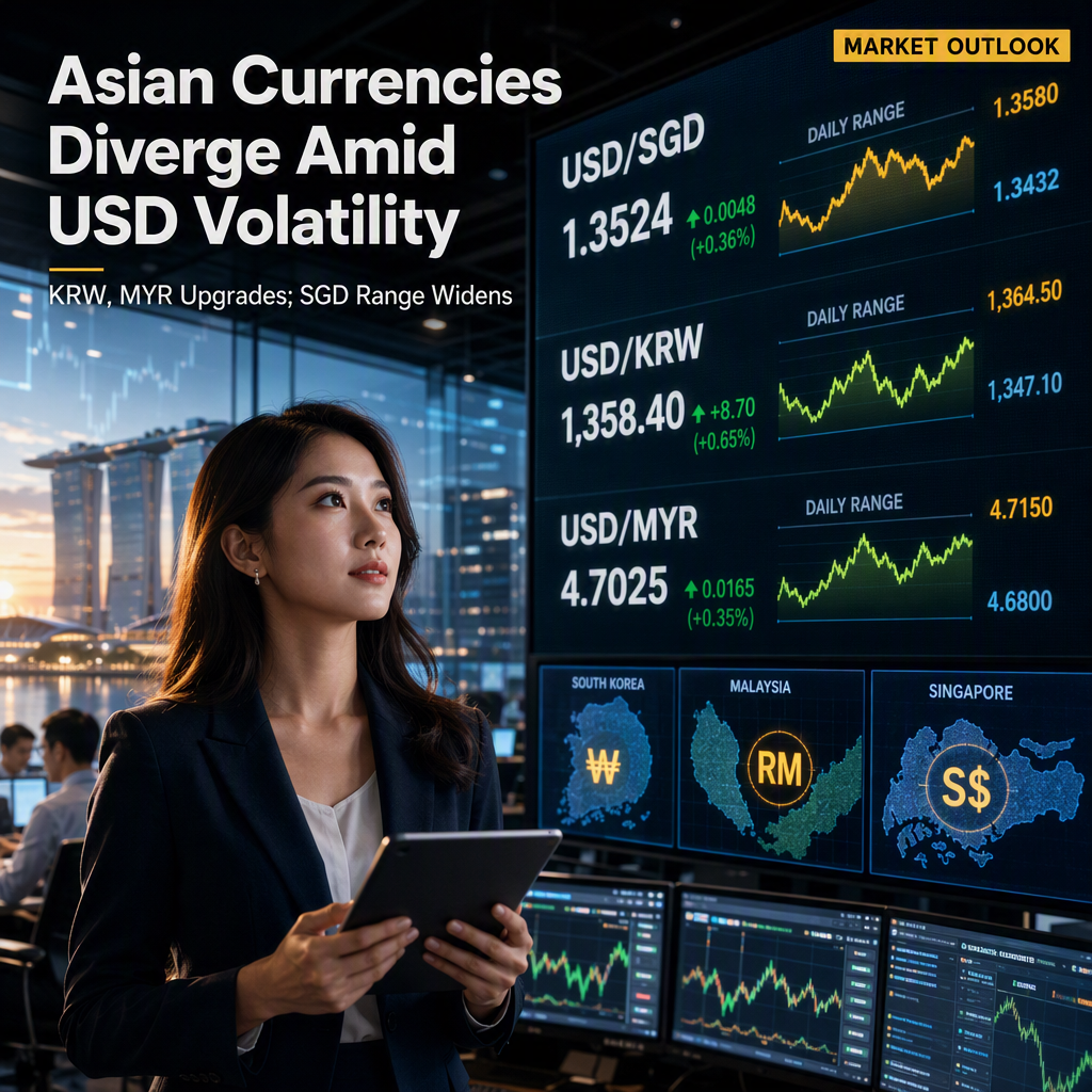 Asian Currencies Show Differentiated Strength Against USD; Singapore Dollar Volatility Expands Trading Range