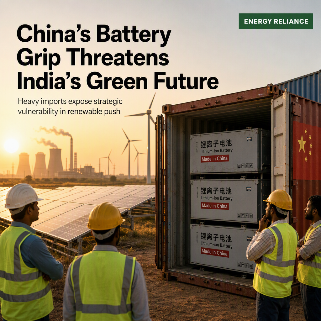 India's Green Energy Ambitions Undermined by Heavy Reliance on Chinese Battery Imports