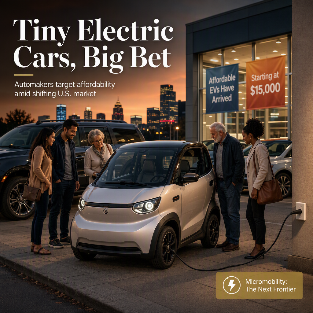 Automakers Bet on Tiny Electric Vehicles as U.S. Affordability Concerns Persist