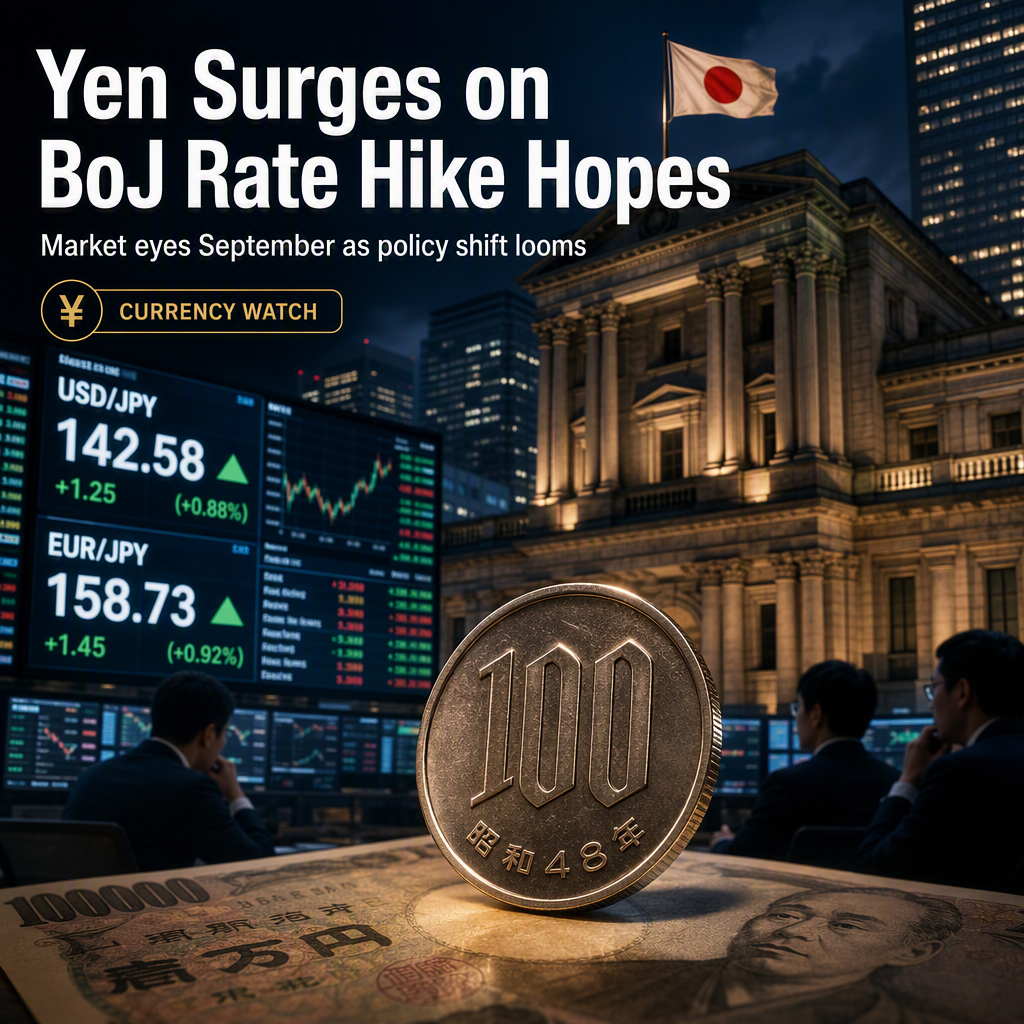 Japanese Yen Strengthens on Rising Expectations of September BoJ Rate Hike