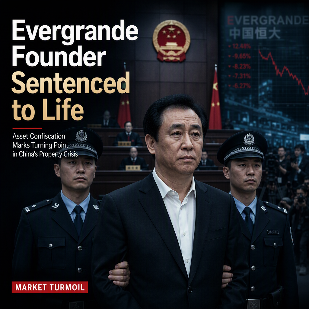 China Evergrande Founder Hui Ka Yan Sentenced to Life in Prison Amid Property Sector Turmoil