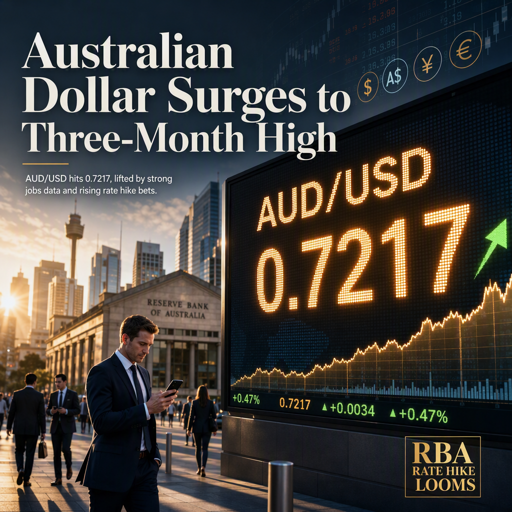 Australian Dollar Hits Three-Month High on Strong GDP and Hawkish RBA Expectations