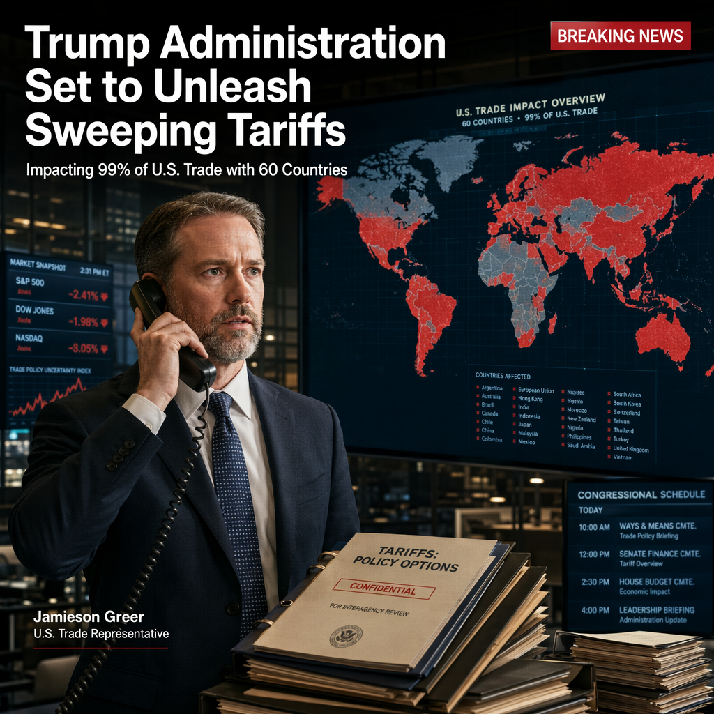 U.S. Trade Representative Signals Imminent Trump Tariffs on Dozens of Countries