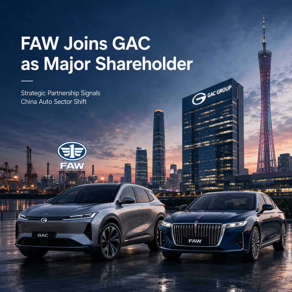 FAW to Become GAC's Second-Largest Shareholder Amid China Auto Sector Consolidation