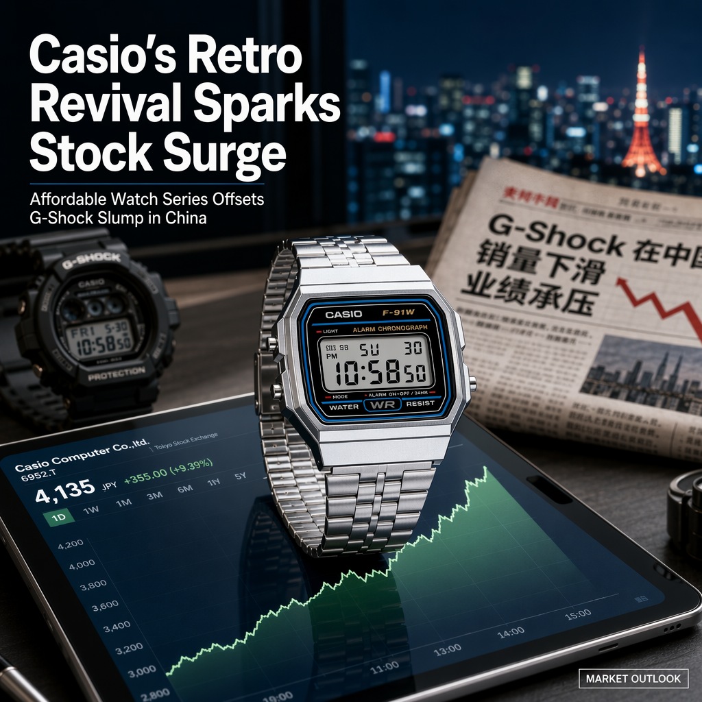 Casio's Affordable Watch Series Drives Share Price Surge Amid G-Shock Slump in China