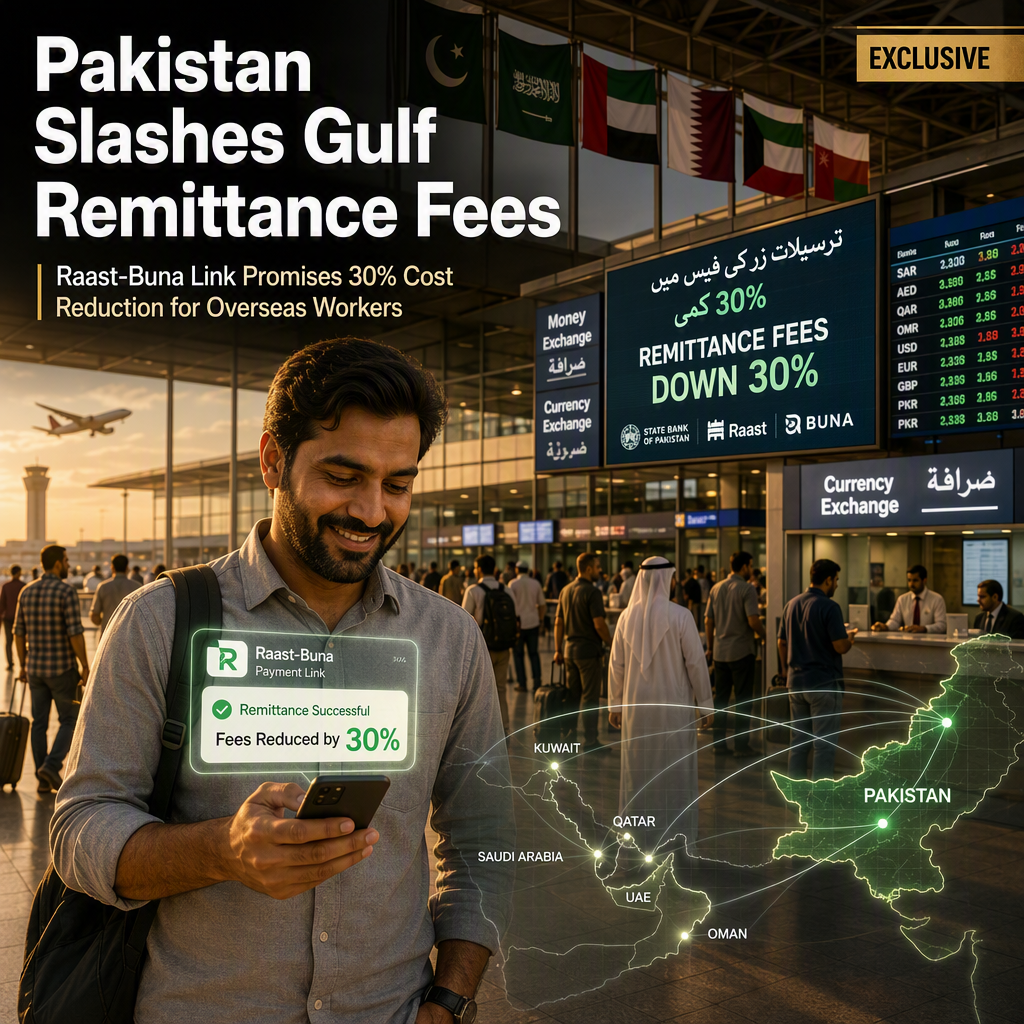 Pakistan to Slash Gulf Remittance Costs by 30% with Raast-Buna Payment Link