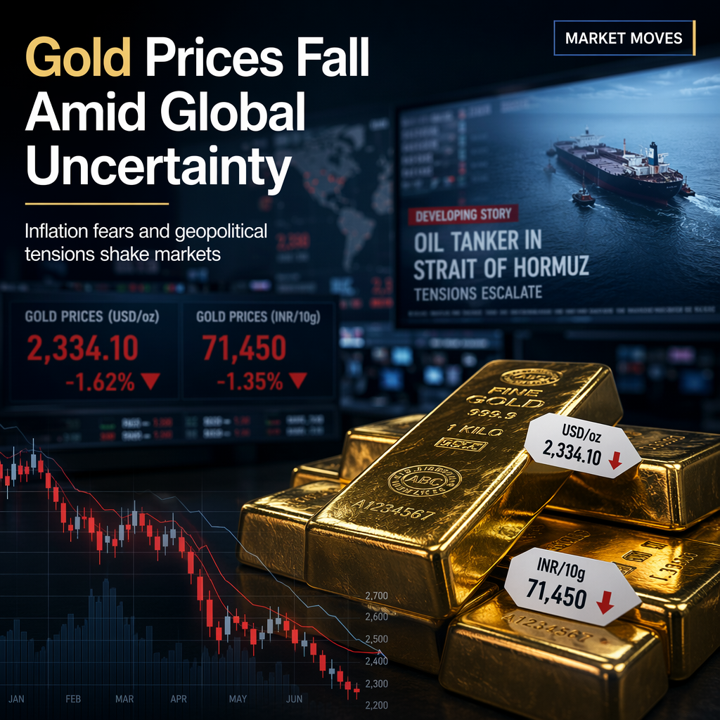 Gold Prices Decline Globally Amid Inflation Fears and Geopolitical Tensions