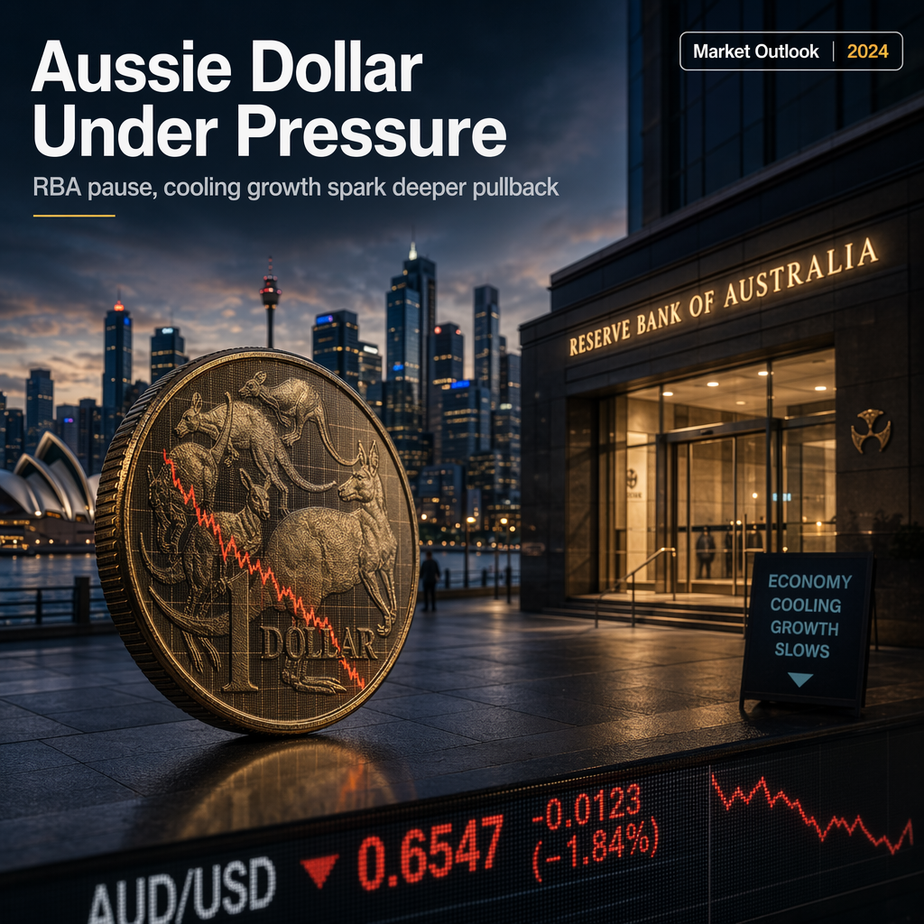 Australian Dollar Faces Deeper Pullback as RBA Pauses Rate Hikes Amid Cooling Economy