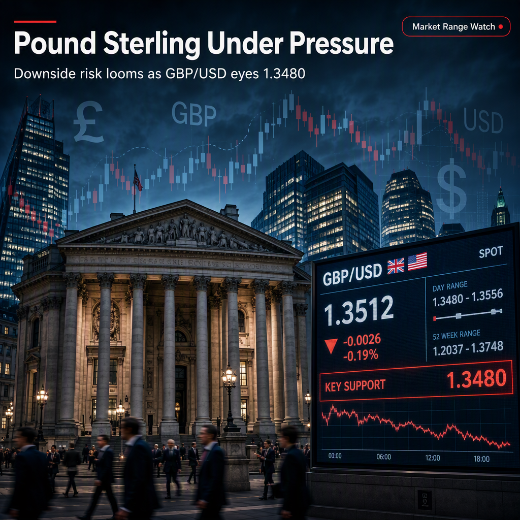 British Pound Faces Downside Risk Toward 1.3480 Amid Range Trading Against US Dollar