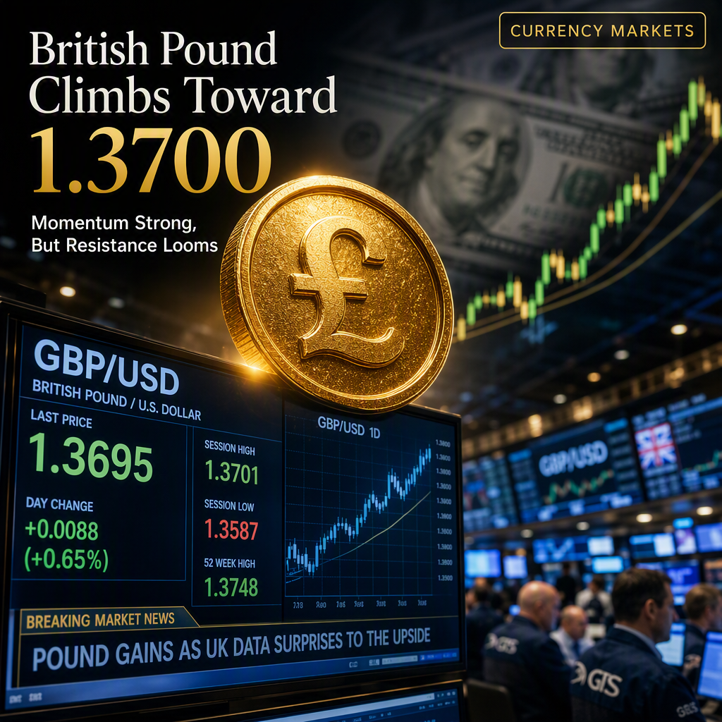 British Pound Targets 1.3700 Amid Strong Upward Momentum Against US Dollar