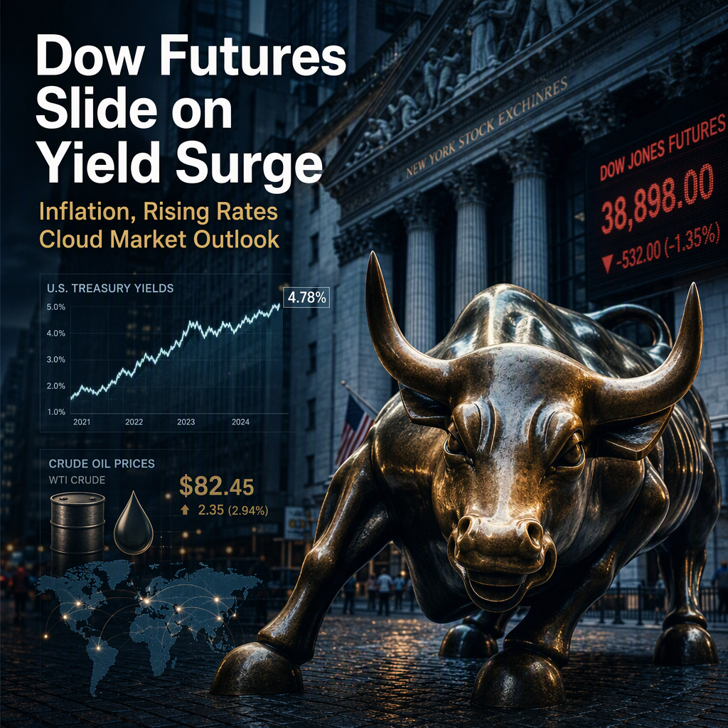 Dow Jones Futures Fall as Rising US Yields and Inflation Concerns Weigh on Markets