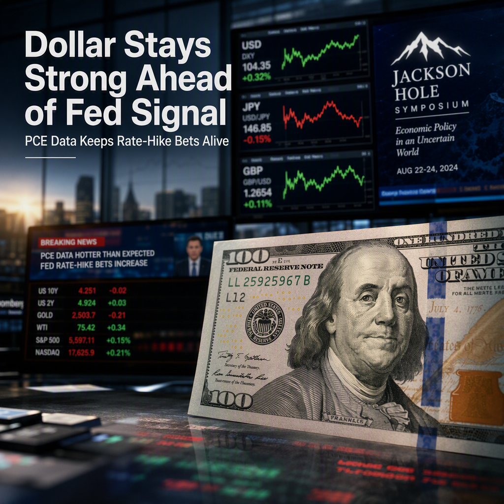US Dollar Holds Firm Ahead of Jackson Hole as PCE Data Fuels Fed Rate Hike Bets