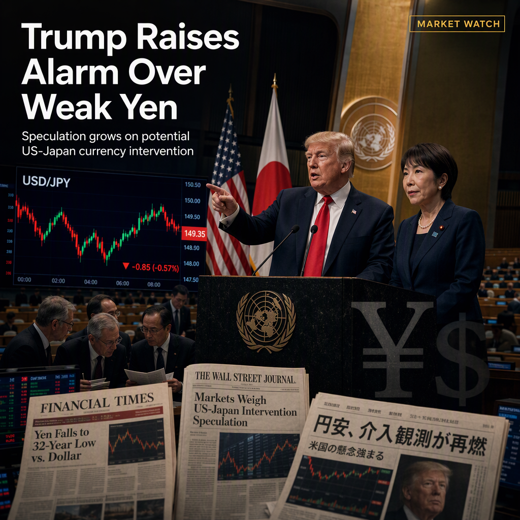 Trump's Public Concern Over Weak Yen Sparks Speculation of US-Japan Currency Intervention