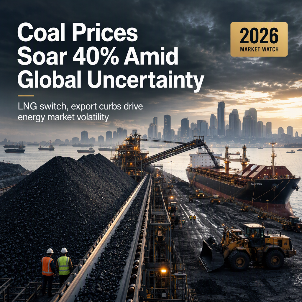 Coal Prices Surge 40% in 2026 Amid LNG Replacement Demand and Export Uncertainty