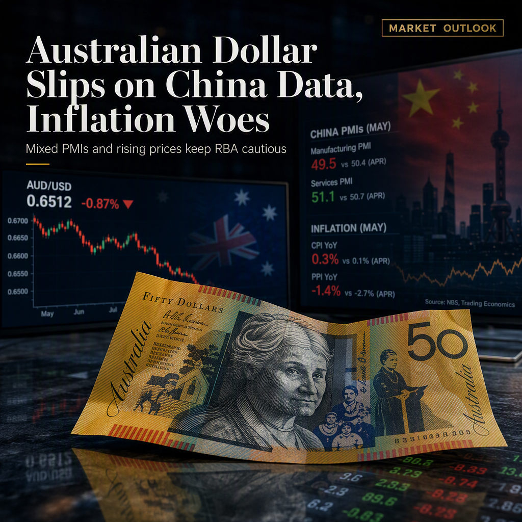 Australian Dollar Dips as Mixed Chinese PMIs and Persistent Inflation Shape RBA Outlook