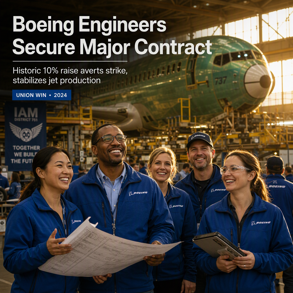 Boeing Engineers Approve Four-Year Contract With 10% Raise, Averting Strike