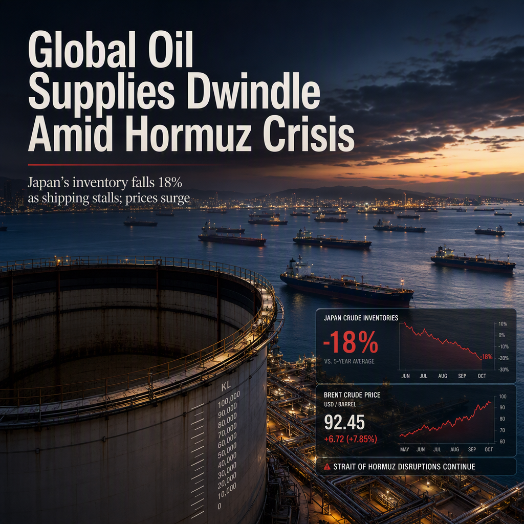 Global Oil Inventories Fall as Hormuz Stalemate Disrupts Shipments