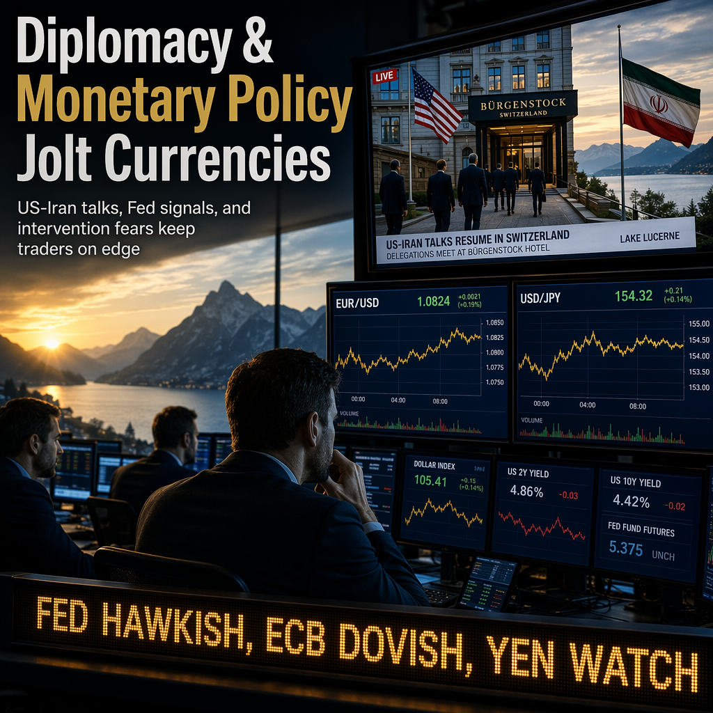 US-Iran Talks Drive Cautious Currency Markets as Fed Hawkishness and Intervention Fears Shape Dollar, Euro, and Yen Moves