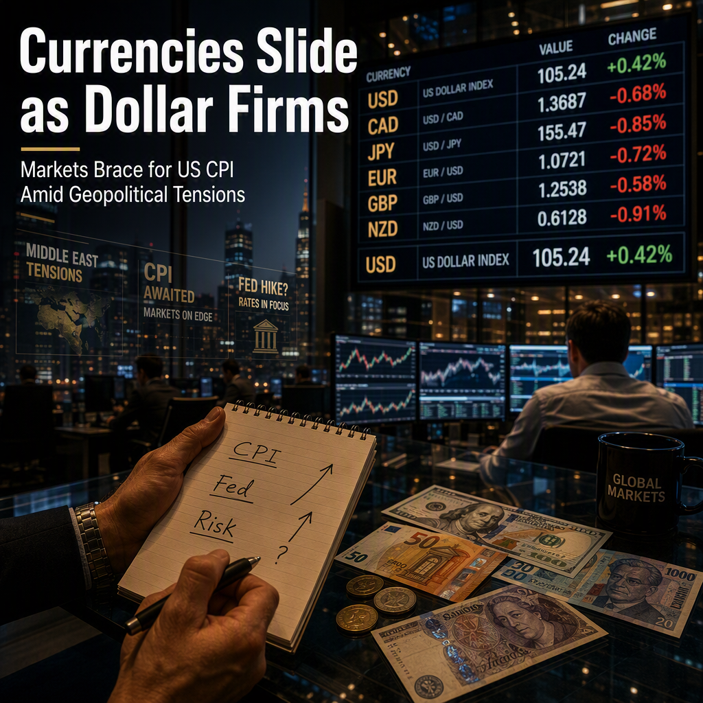 Global Currencies Weaken Against US Dollar as Markets Await US CPI Amid Geopolitical Tensions