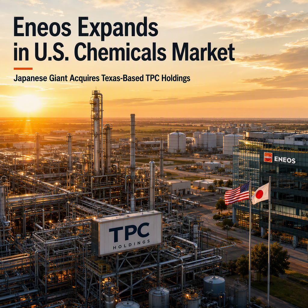 Eneos Holdings Acquires Texas-Based TPC to Boost U.S. Chemical Market Presence