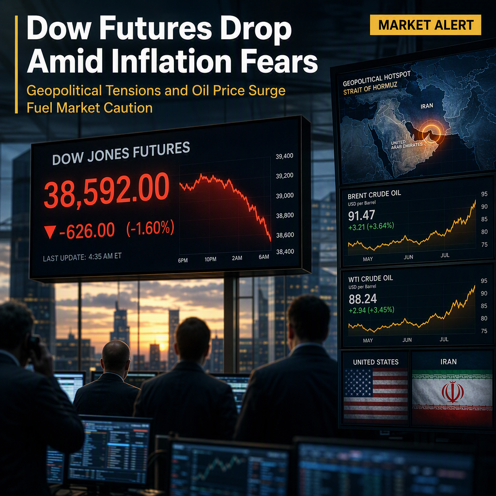 Dow Jones Futures Slide Amid Rising Inflation Risks and Geopolitical Tensions