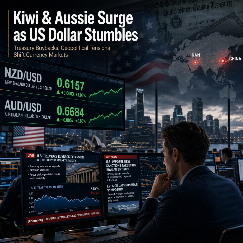 US Treasury Buyback Expansion and Geopolitical Tensions Weigh on Dollar, Boosting NZD and AUD