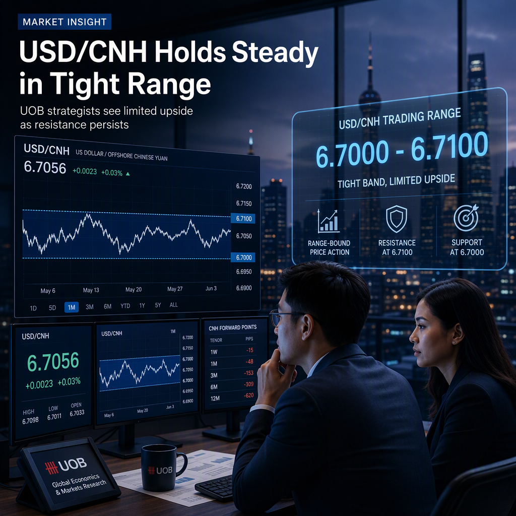 USD/CNH Remains Range-Bound as UOB Expects Limited Upside