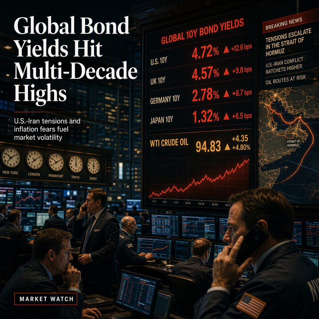 Global Bond Yields Surge to Multi-Decade Highs Amid U.S.-Iran Tensions and Inflation Fears