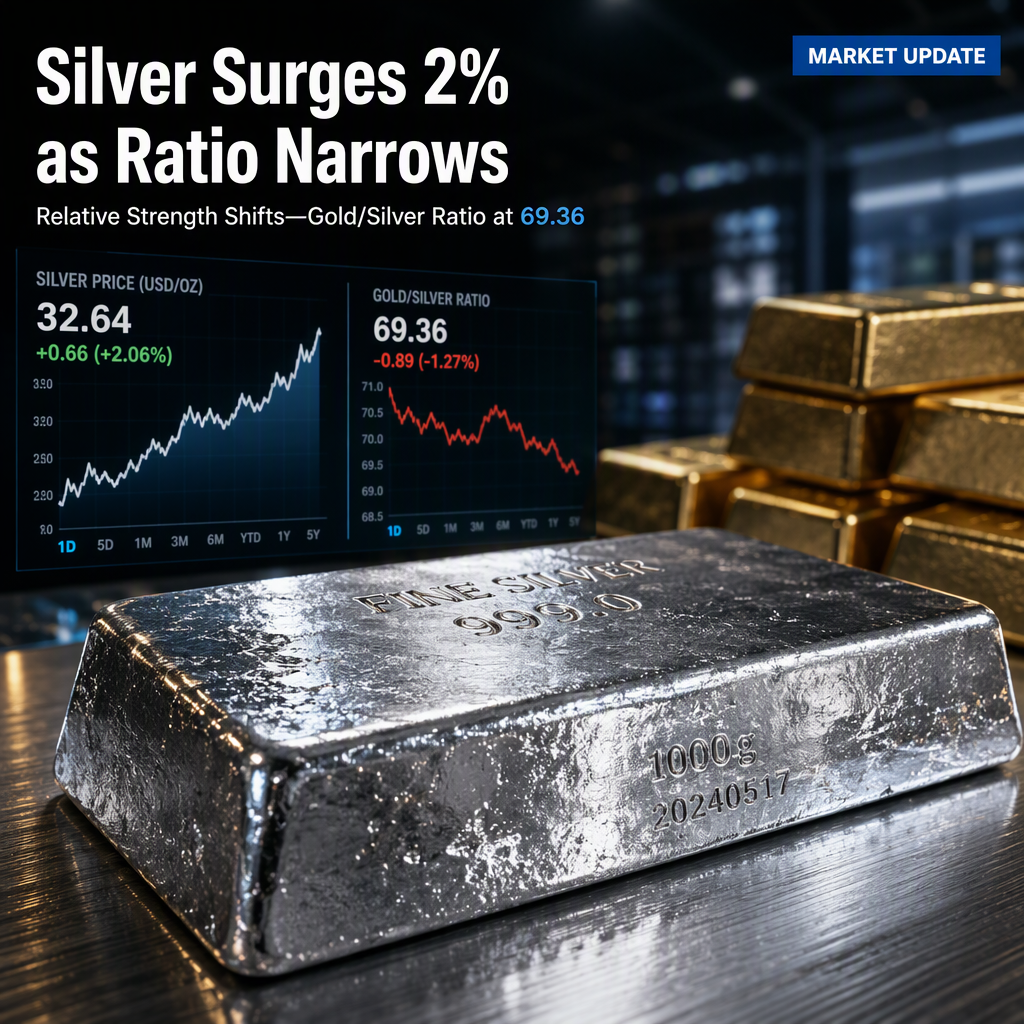 Silver Prices Climb 2.06% to $60.40 per Ounce, Gold/Silver Ratio Narrows