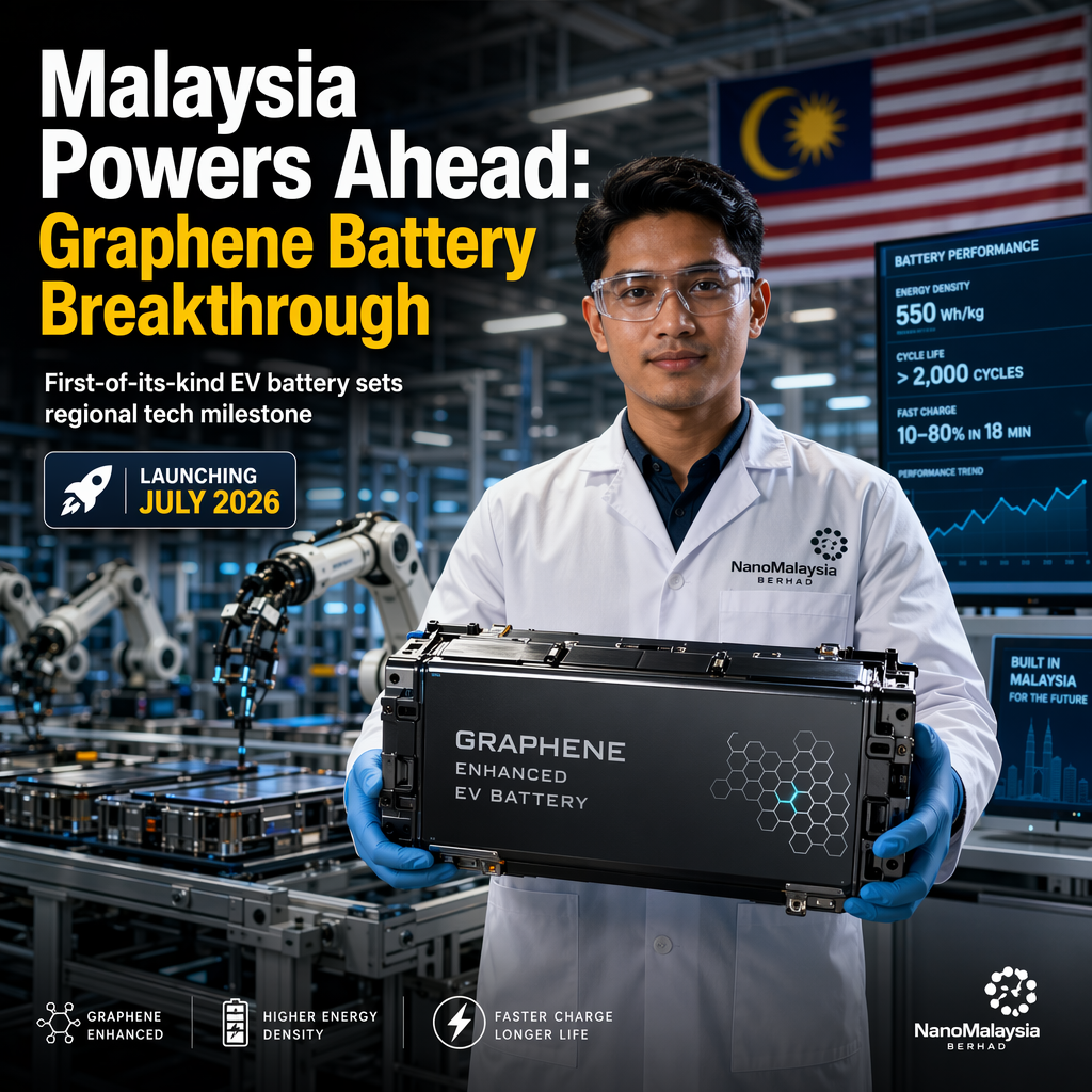 Malaysia Launches Initial Production of Homegrown Graphene-Enhanced EV Batteries