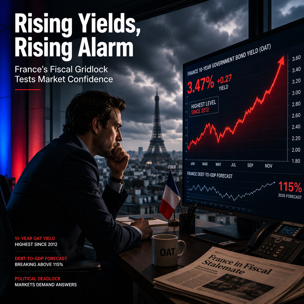 Rising Yields Signal Investor Alarm Over France’s Fiscal Gridlock