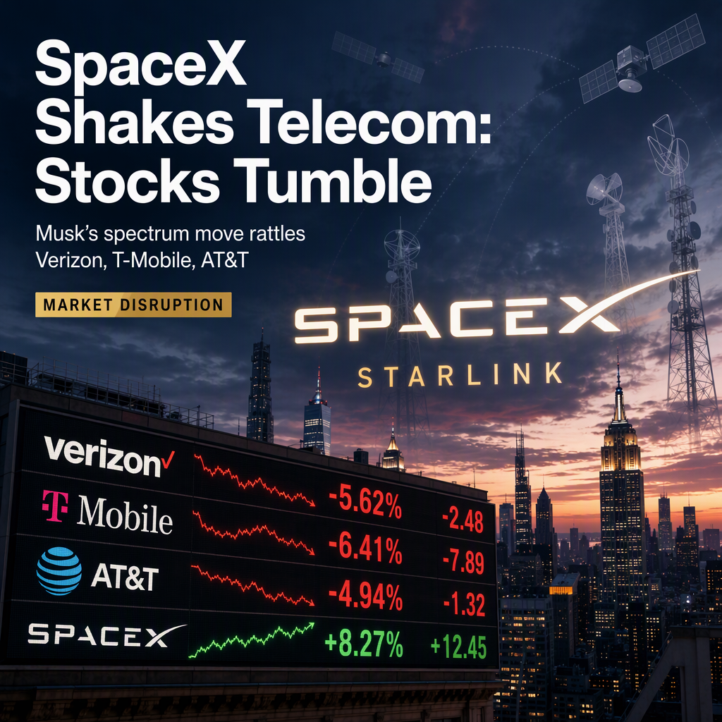 SpaceX Spectrum Acquisition Triggers Sharp Selloff in U.S. Telecom Stocks