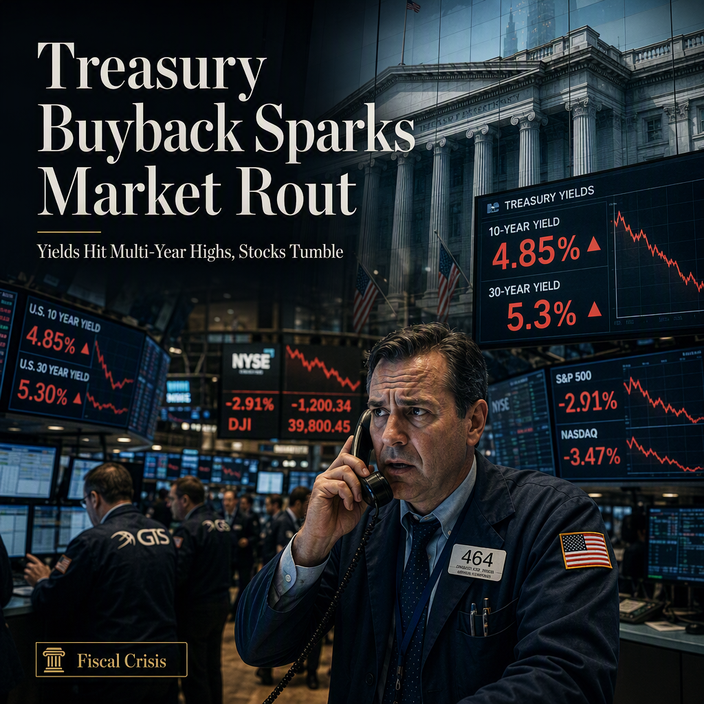 Treasury Bond Buyback Plan Backfires, Sending Yields to Multi-Year Highs and Stocks Lower