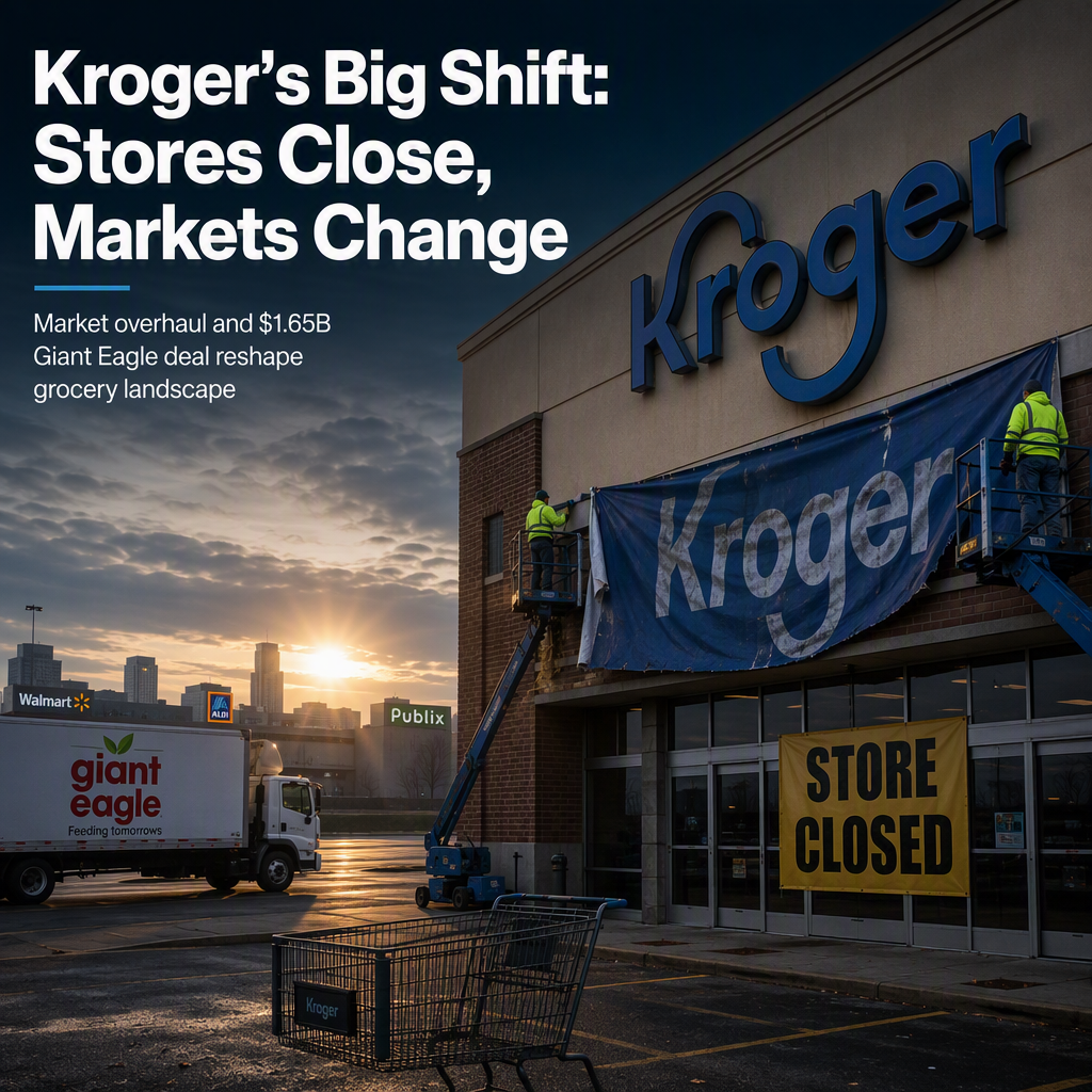 Kroger Closes 39 Stores Nationwide Amid Strategic Overhaul and $1.65B Giant Eagle Acquisition