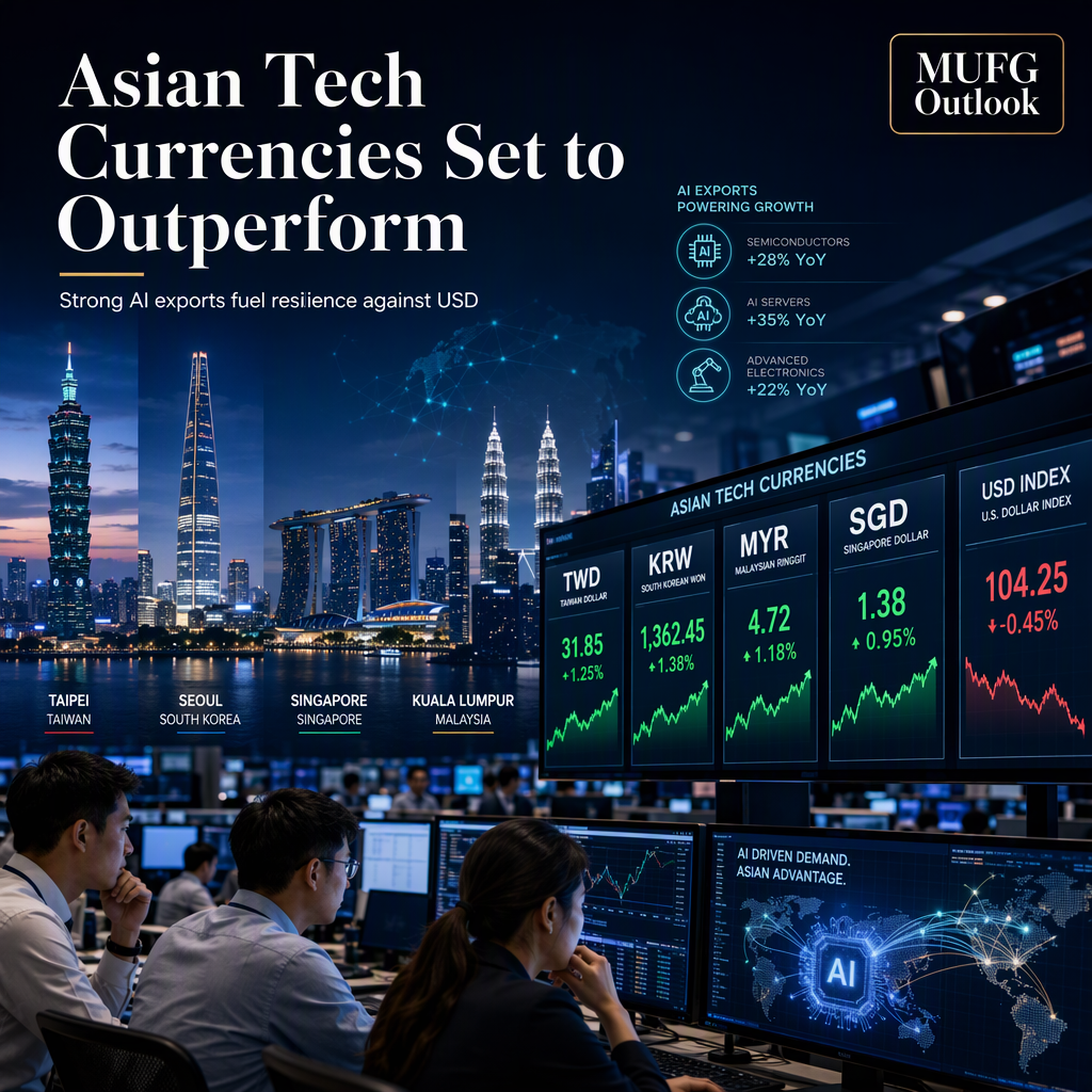 MUFG Sees Tech-Linked Asian Currencies Poised to Outperform US Dollar Amid Strong AI Exports
