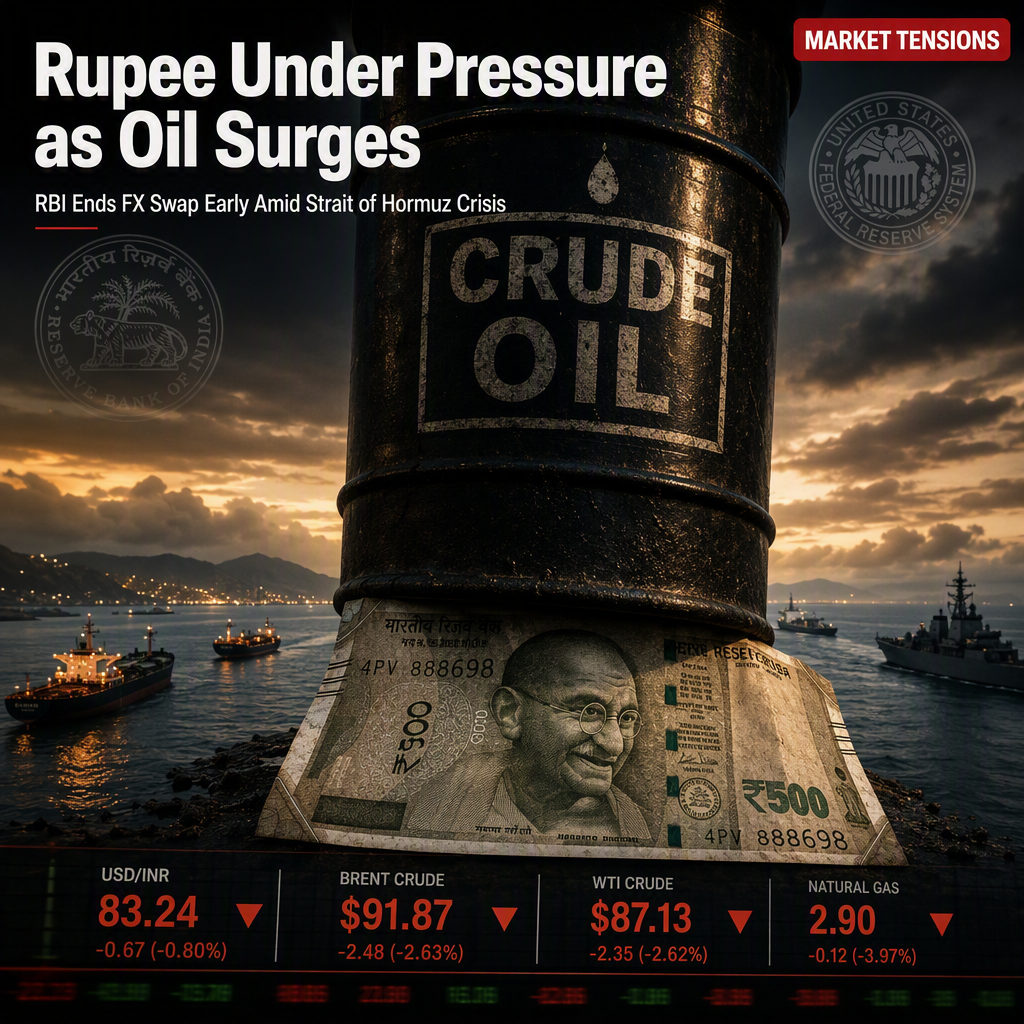 Indian Rupee Pressured as RBI Ends FX Swap Early Amid Oil Price Surge and Strait of Hormuz Tensions