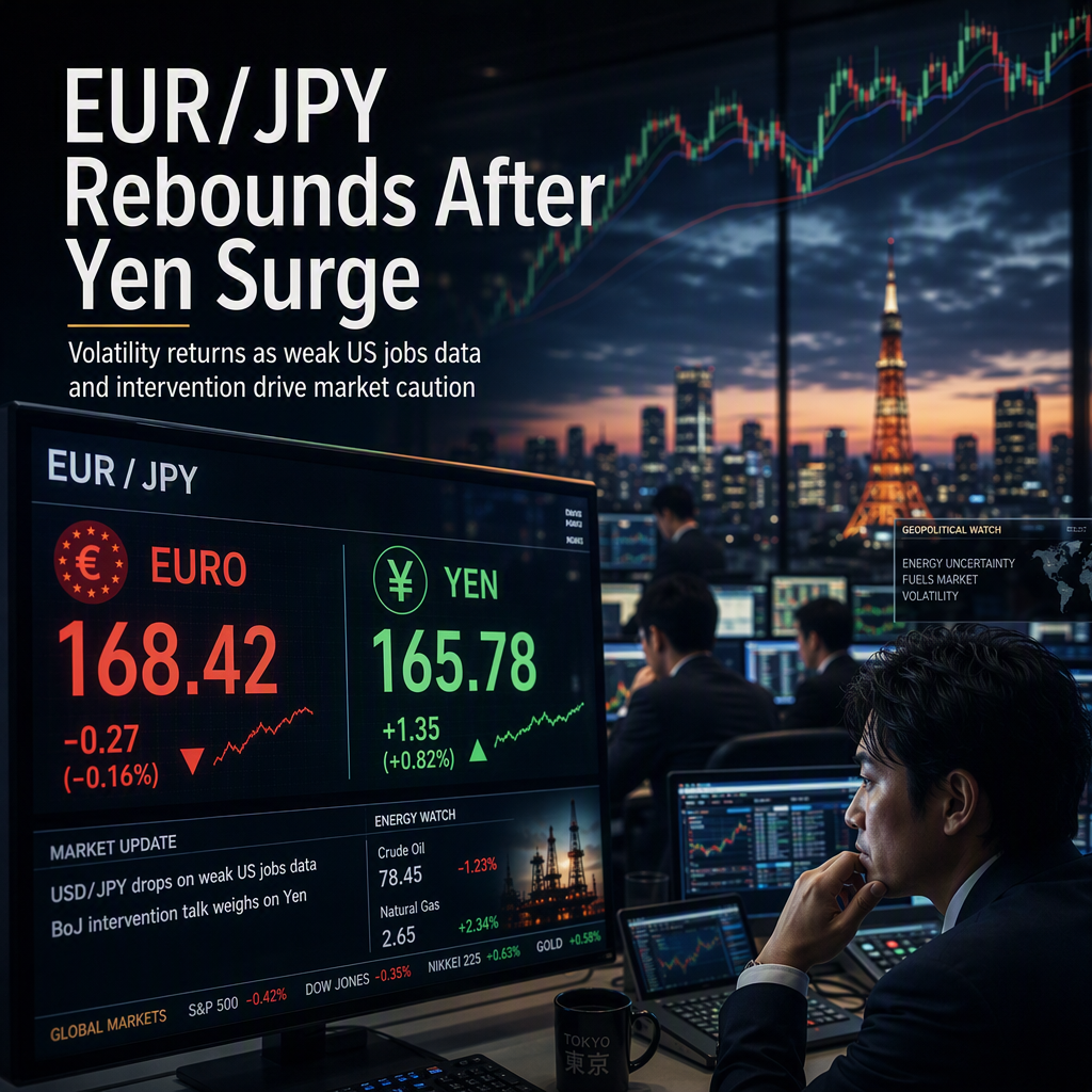 EUR/JPY Recovers from Session Lows After Yen Surge on Weak US Jobs Data