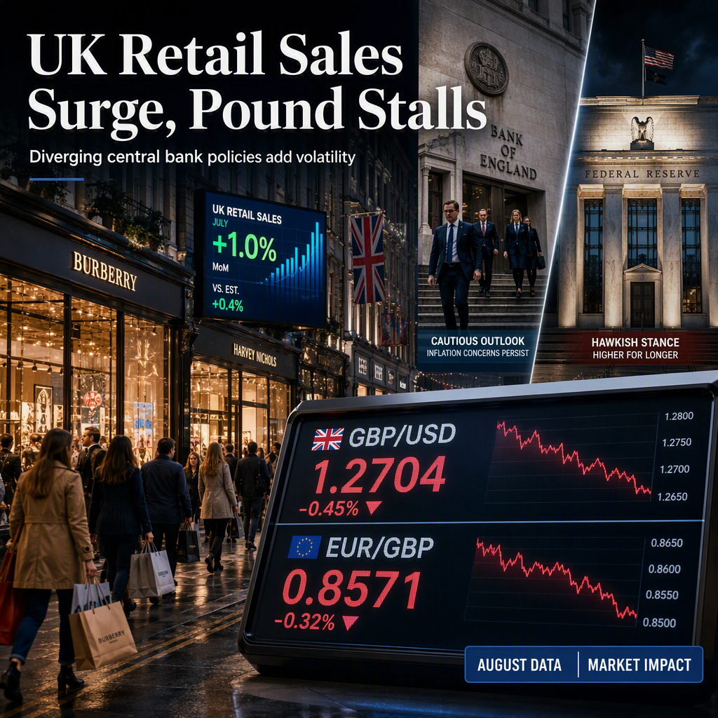 UK Retail Sales Surprise Fails to Lift Pound Amid Diverging Central Bank Policies