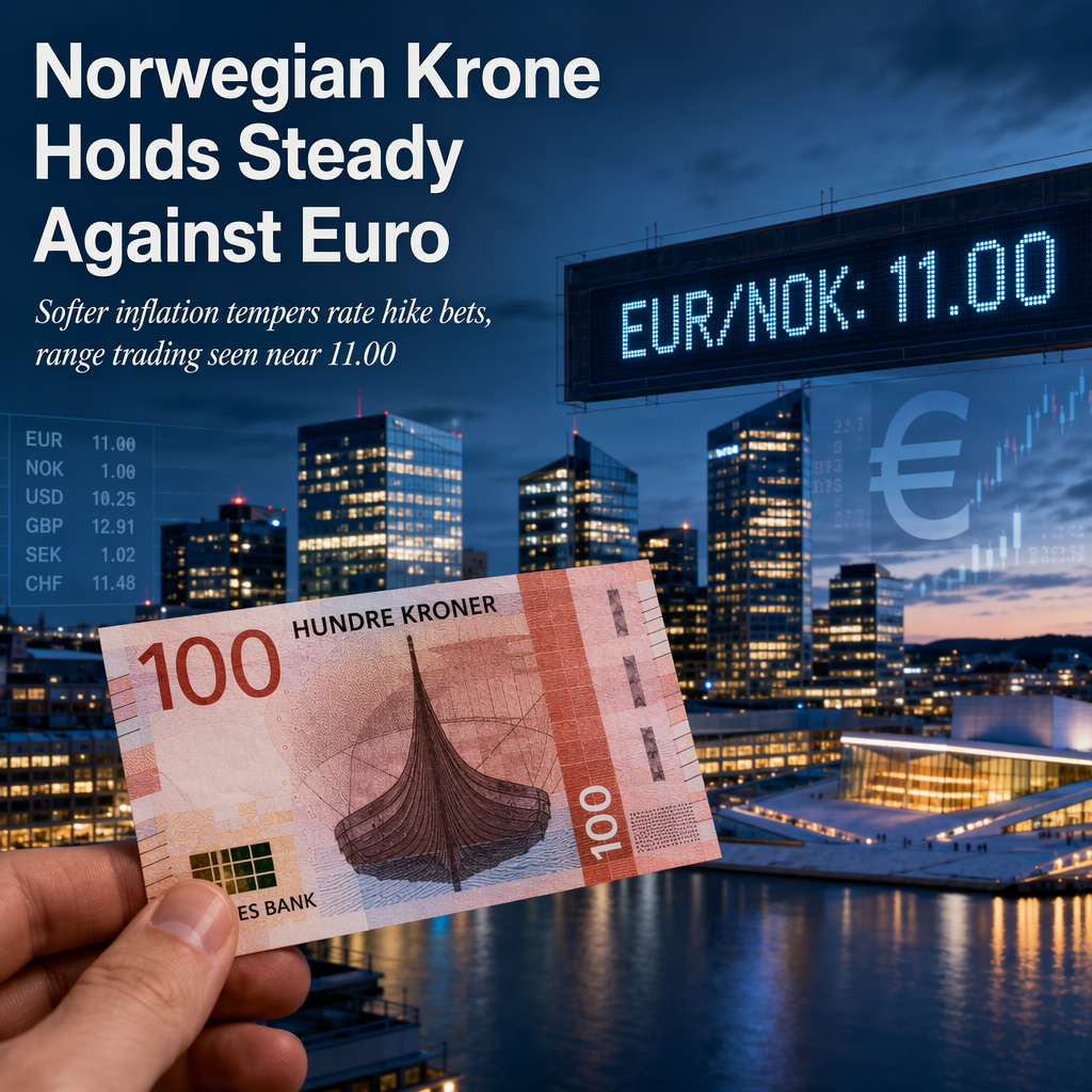 Norwegian Krone Expected to Range Trade Against Euro Amid Softer Inflation and Diminished Rate Hike Bets